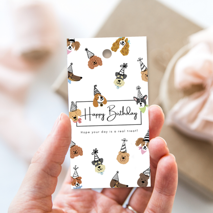 Printable Birthday Gift Tag - Cute Dogs