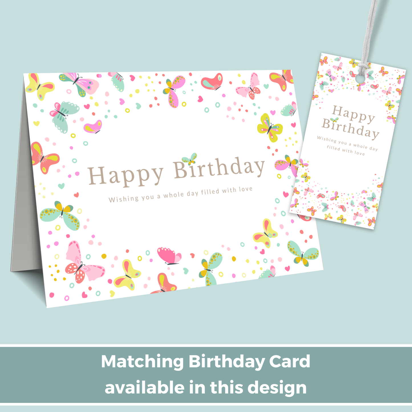 Printable Birthday Gift Tag - Butterflies