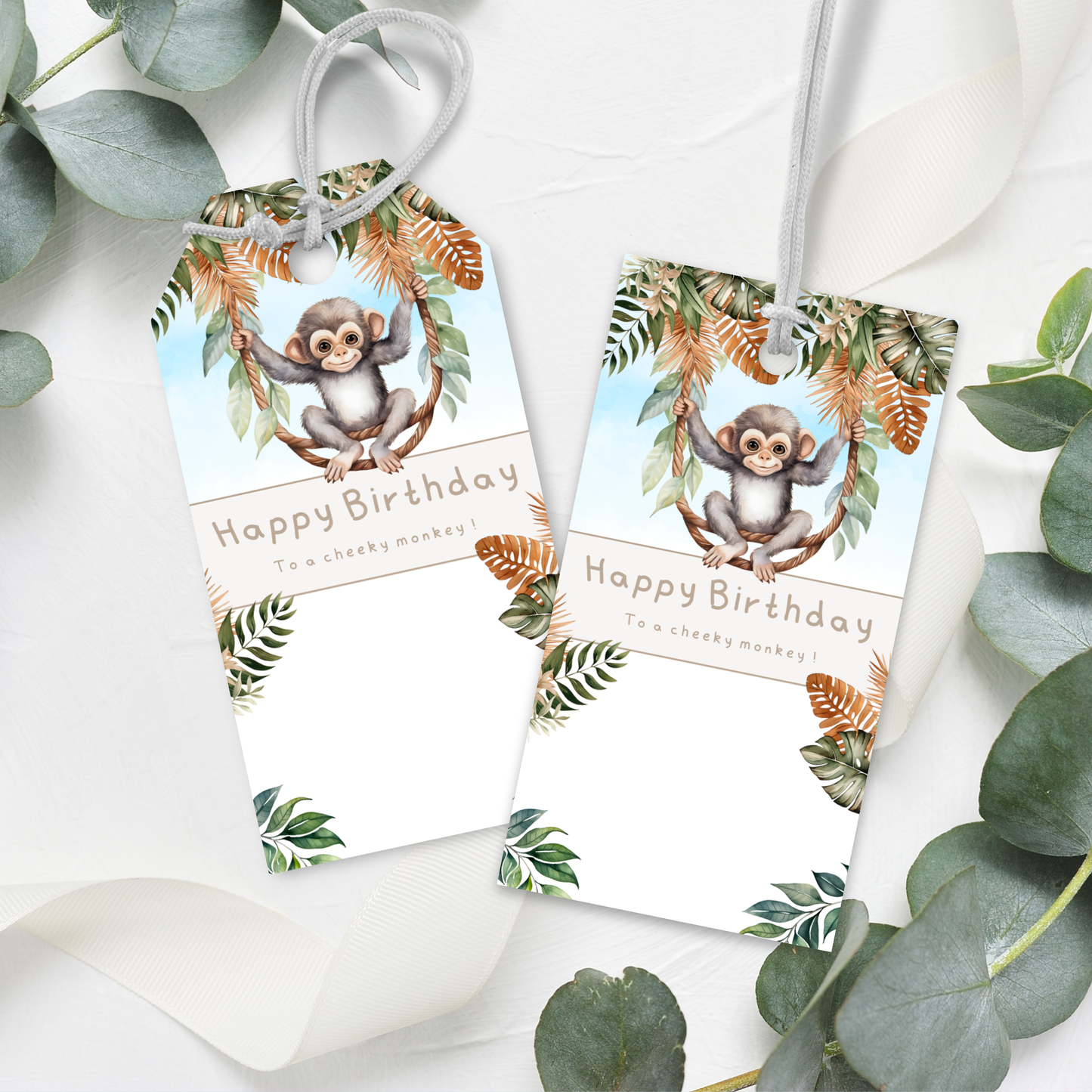 Printable Birthday Gift Tag - Cheeky Monkey