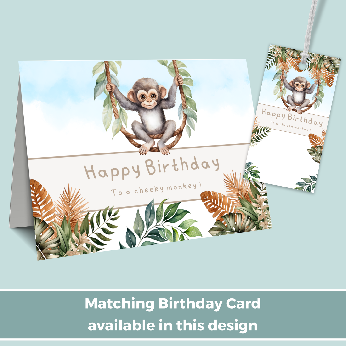 Printable Birthday Gift Tag - Cheeky Monkey