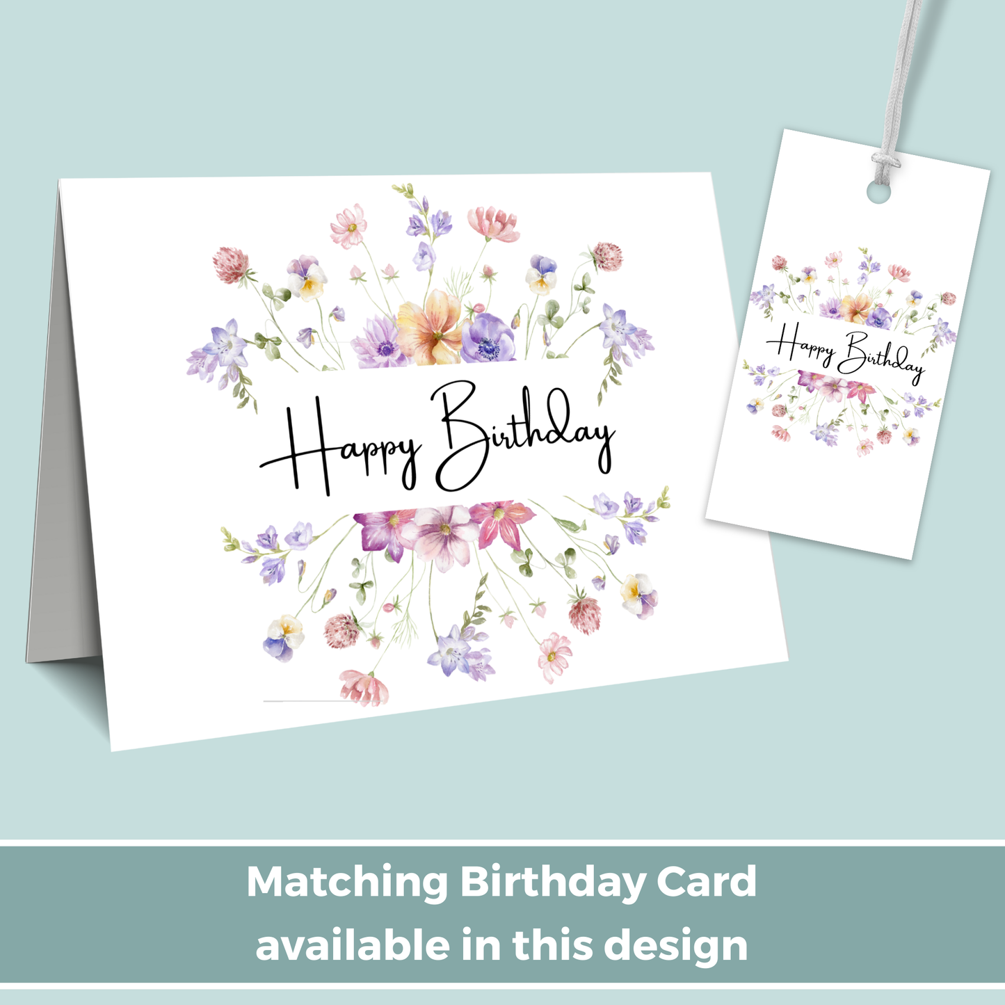 Printable Birthday Gift Tag - Wild Flowers