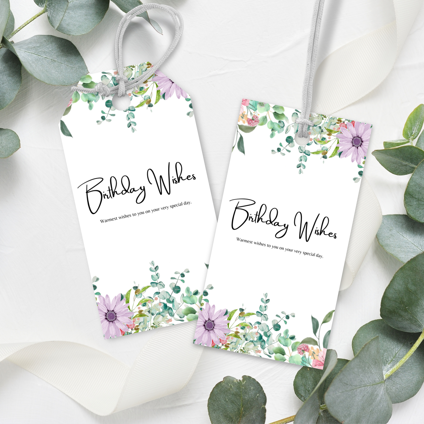 Printable Birthday Gift Tag - Floral