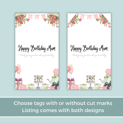 Printable Birthday Gift Tag - Tea Party