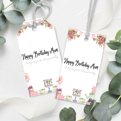 Printable Birthday Gift Tag - Tea Party