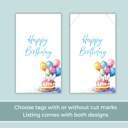Printable Birthday Gift Tag - Floral