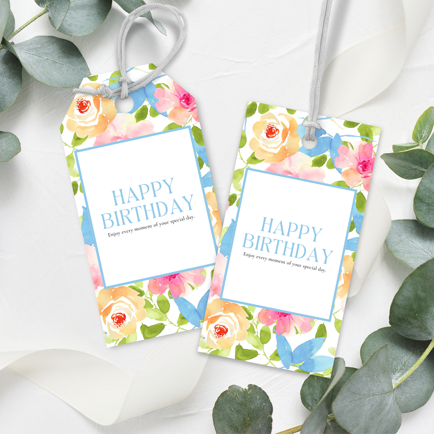 Printable Birthday Gift Tag - Floral