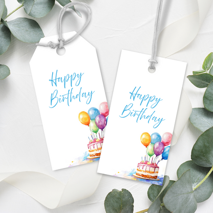 Printable Birthday Gift Tag - Floral