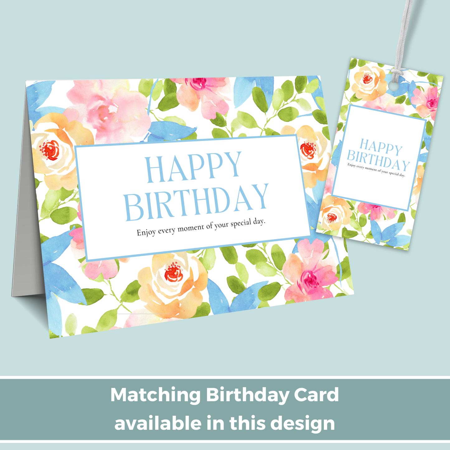 Printable Birthday Gift Tag - Floral