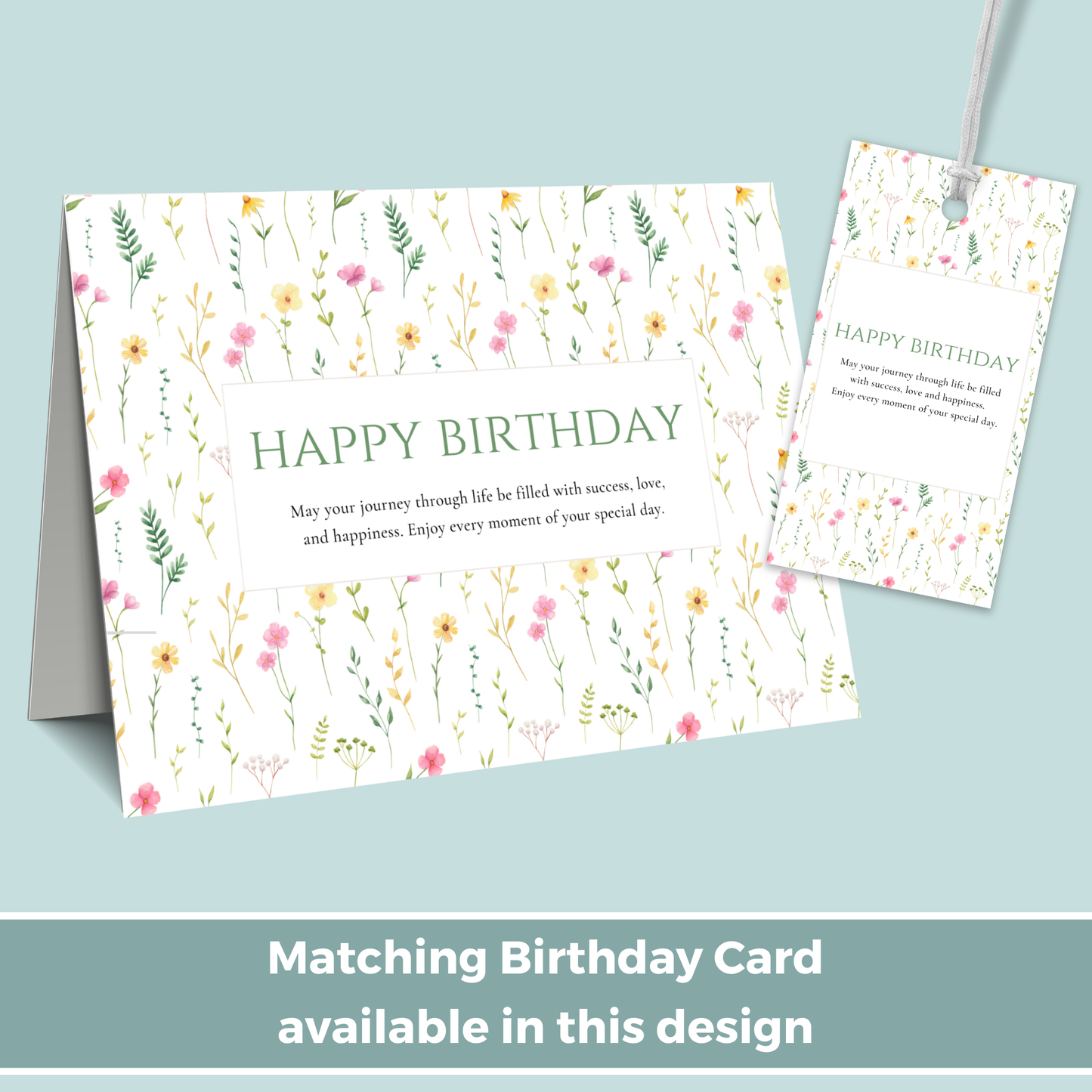 Printable Birthday Gift Tag - Pretty Flowers