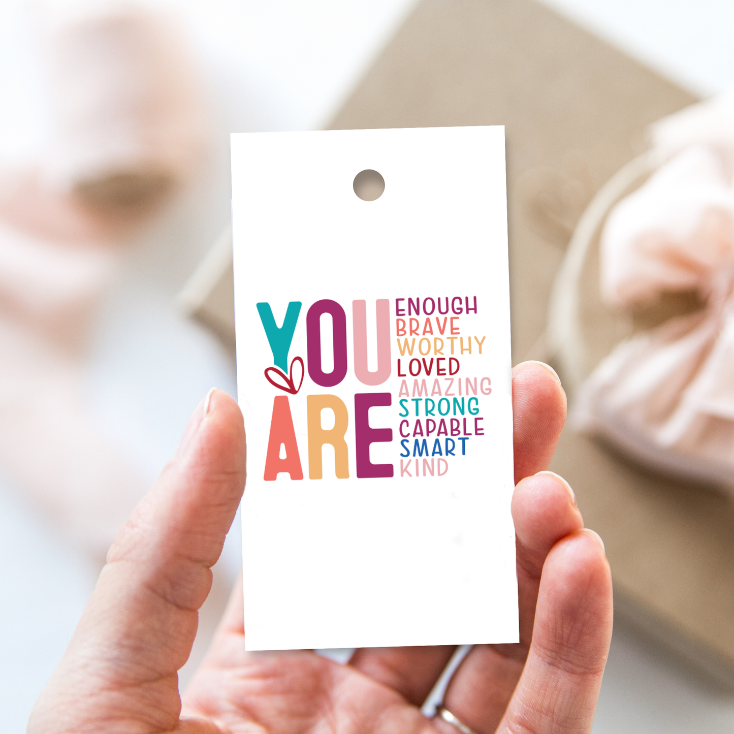 Printable Birthday Gift Tag - You Are Enough