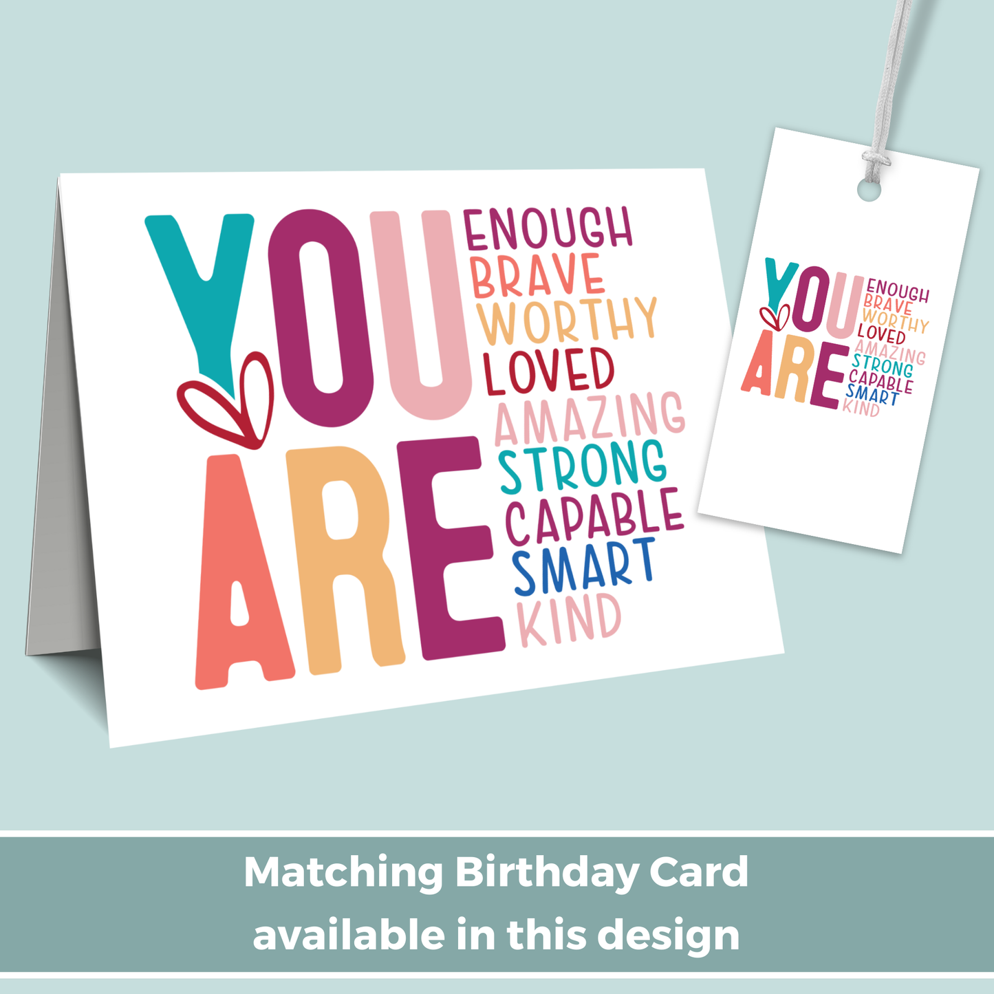 Printable Birthday Gift Tag - You Are Enough