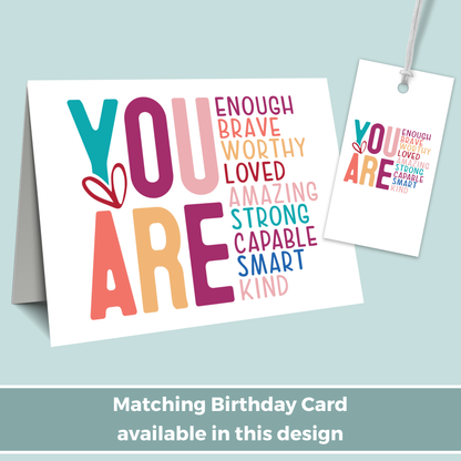 Printable Birthday Gift Tag - You Are Enough