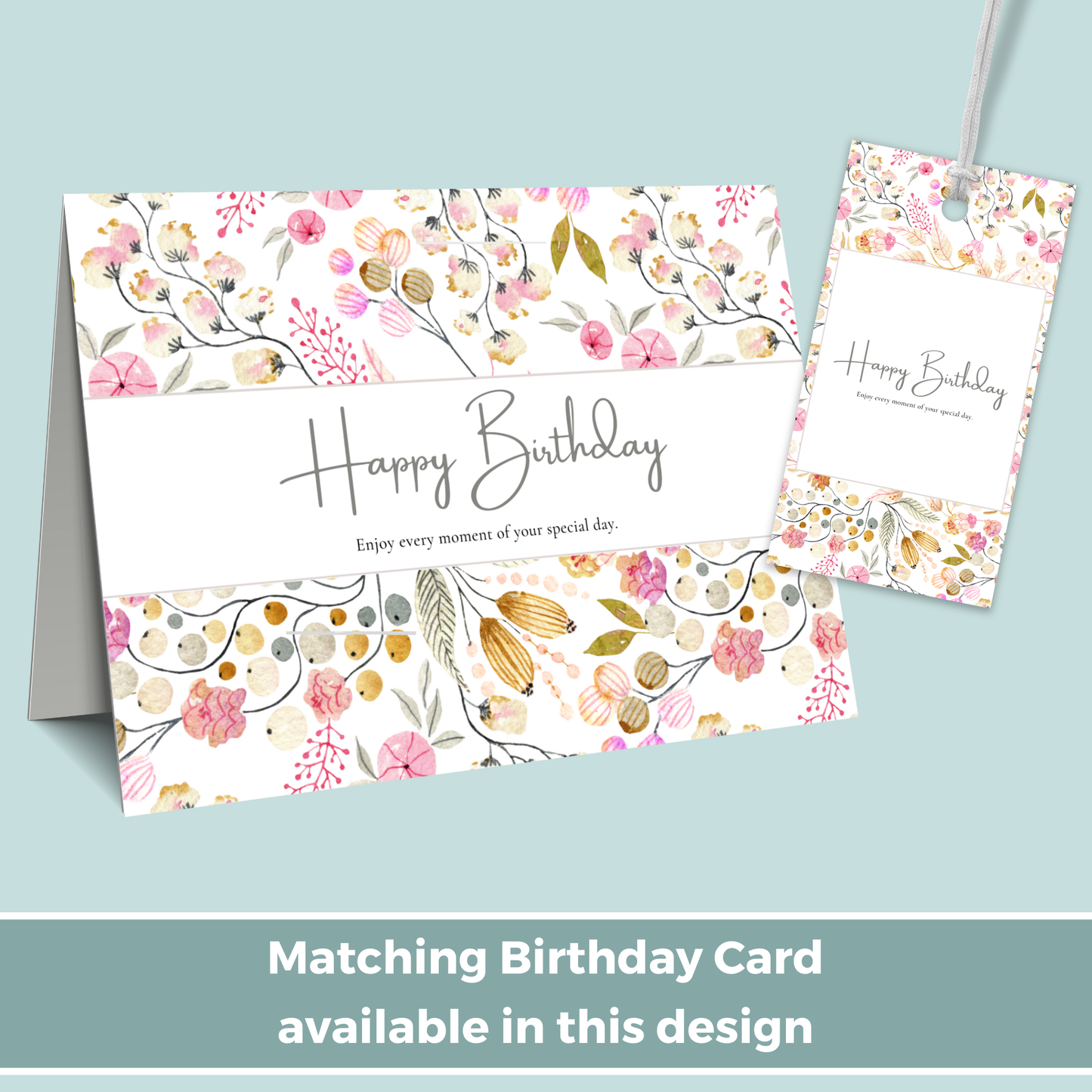 Printable Birthday Gift Tag - Floral