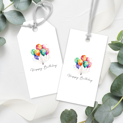 Printable Birthday Gift Tag - Balloons