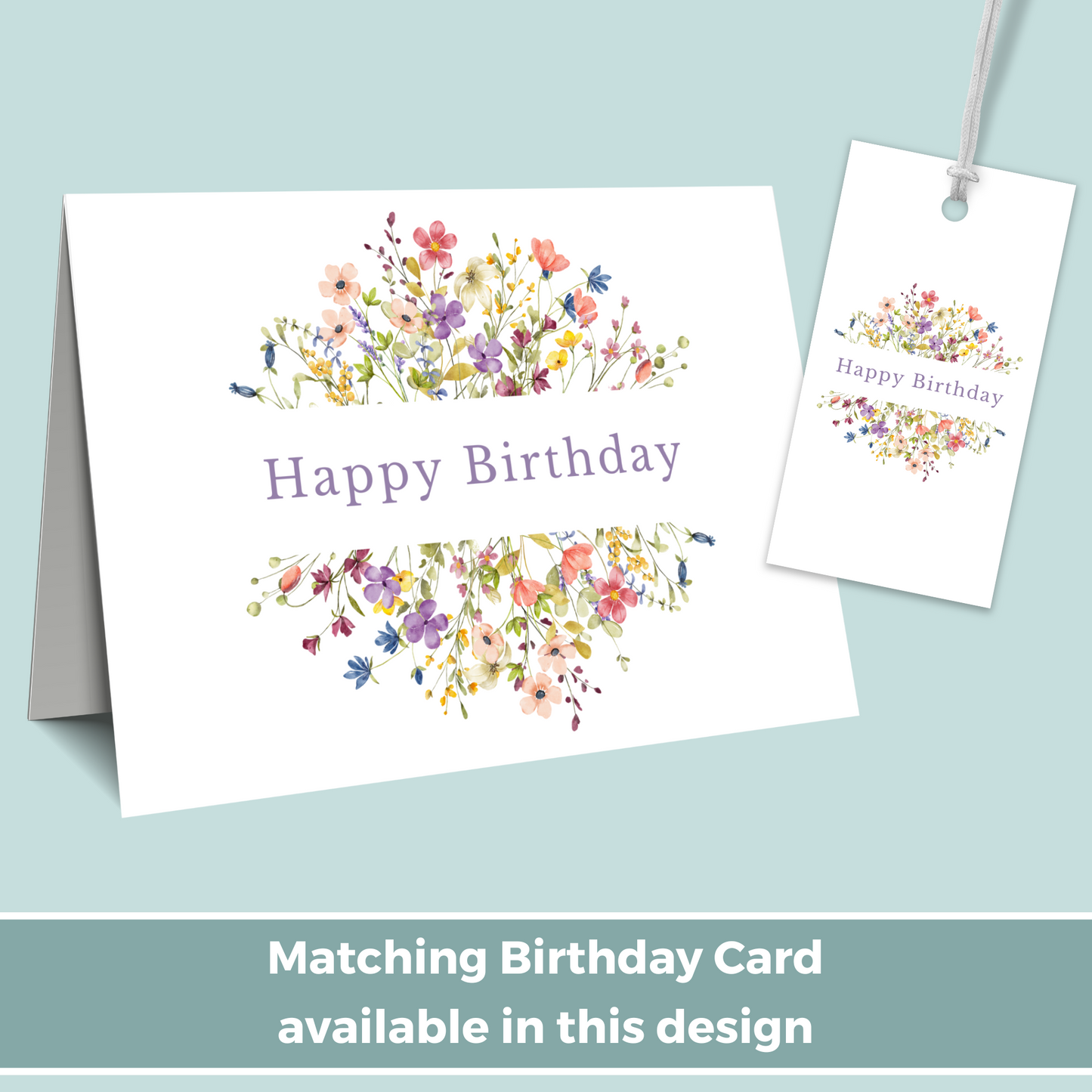 Printable Birthday Gift Tag - Wild Flowers