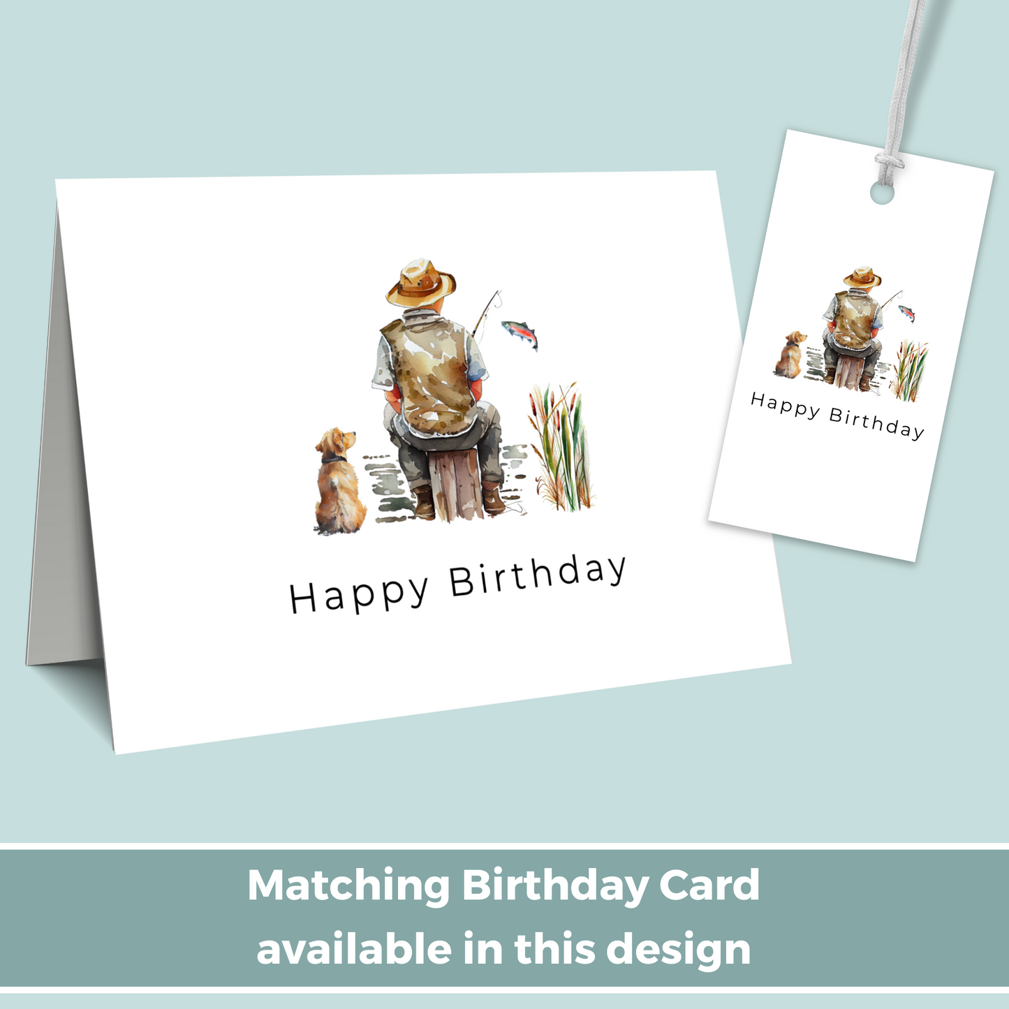 Printable Birthday Gift Tag - Fishing