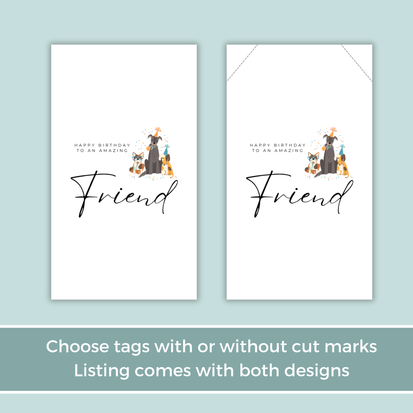 Printable Birthday Gift Tag - Friend Dog Lover