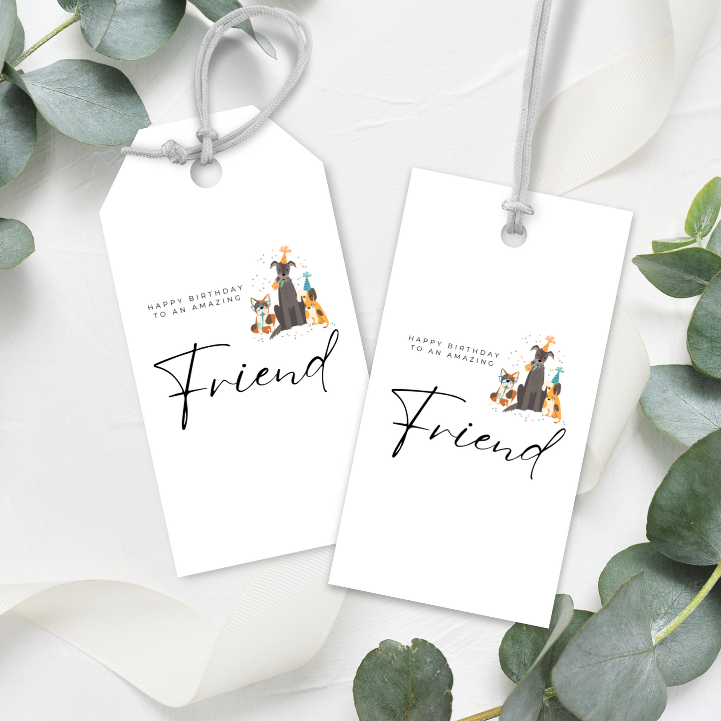 Printable Birthday Gift Tag - Friend Dog Lover