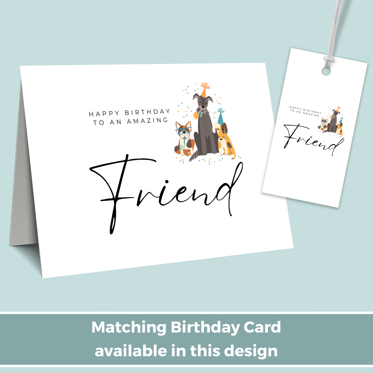 Printable Birthday Gift Tag - Friend Dog Lover