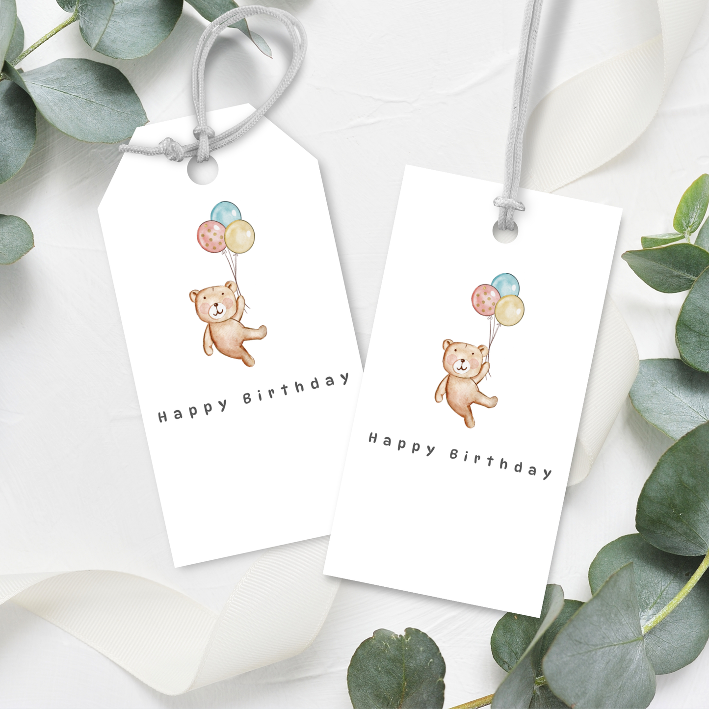 Printable Birthday Gift Tag - Baby Bear