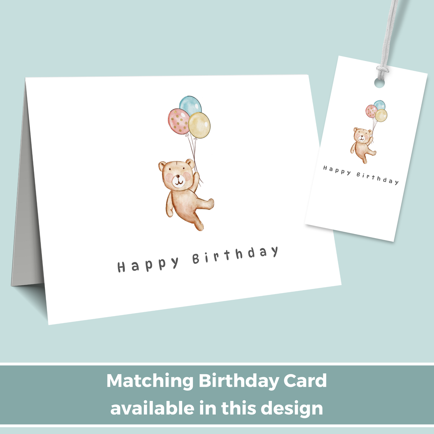 Printable Birthday Gift Tag - Baby Bear