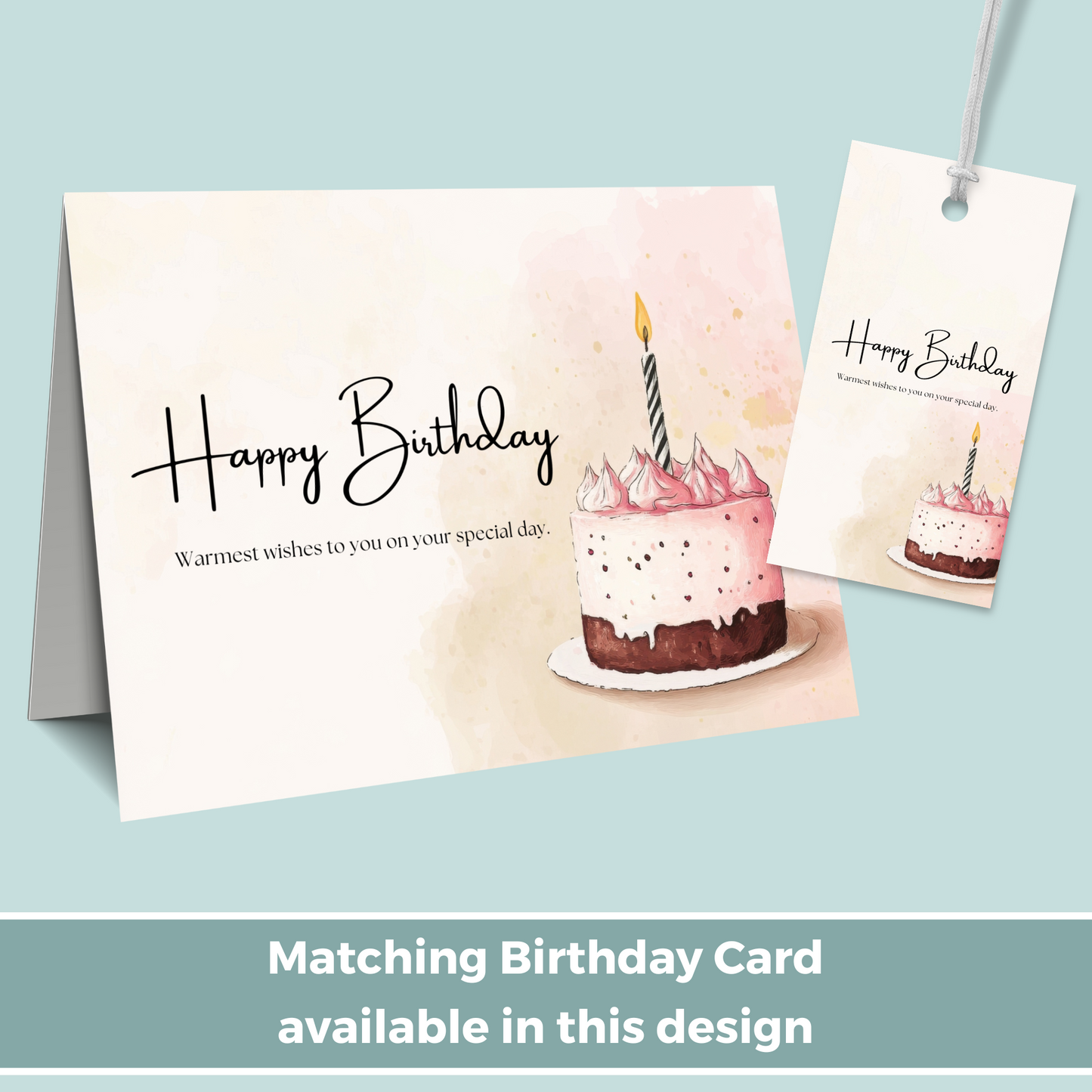 Printable Birthday Gift Tag - Cake