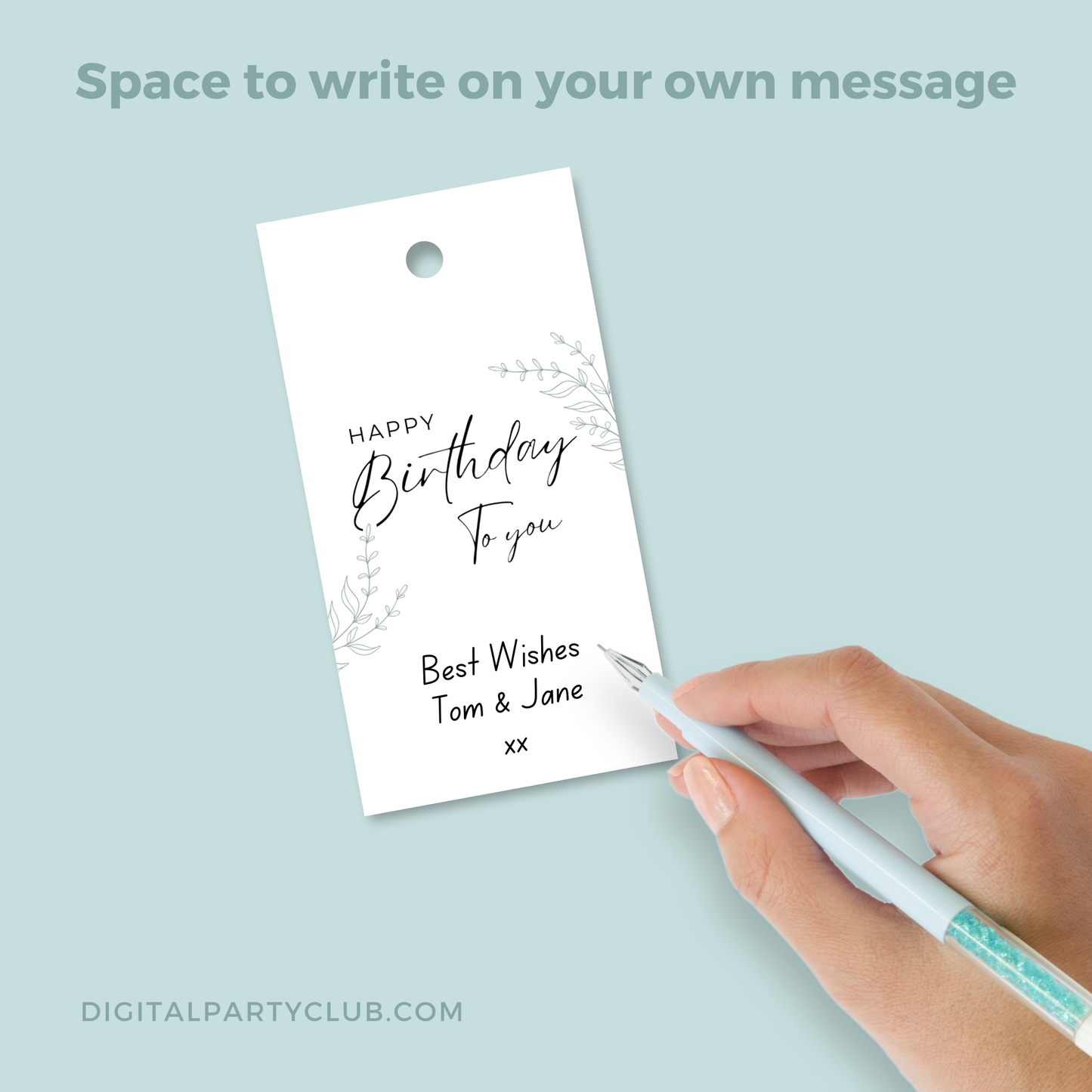 Printable Birthday Gift Tag - Botanical
