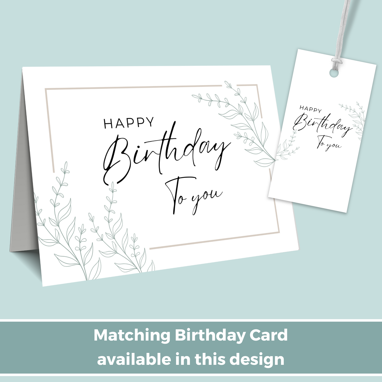 Printable Birthday Gift Tag - Botanical