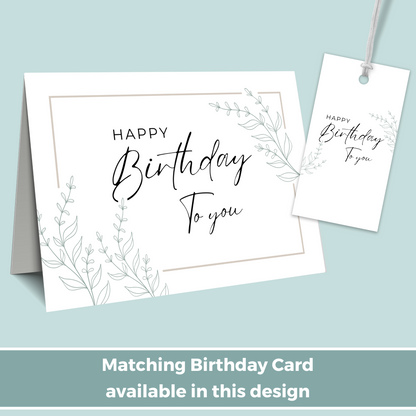 Printable Birthday Gift Tag - Botanical