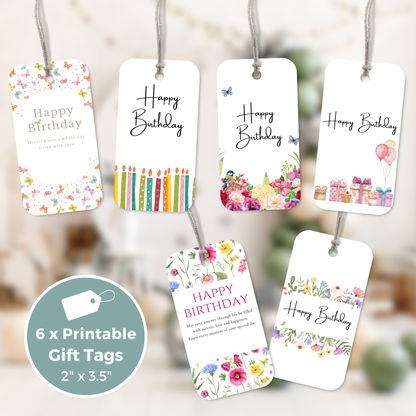 Printable Birthday Gift Tag Bundle - Selection of Best Sellers