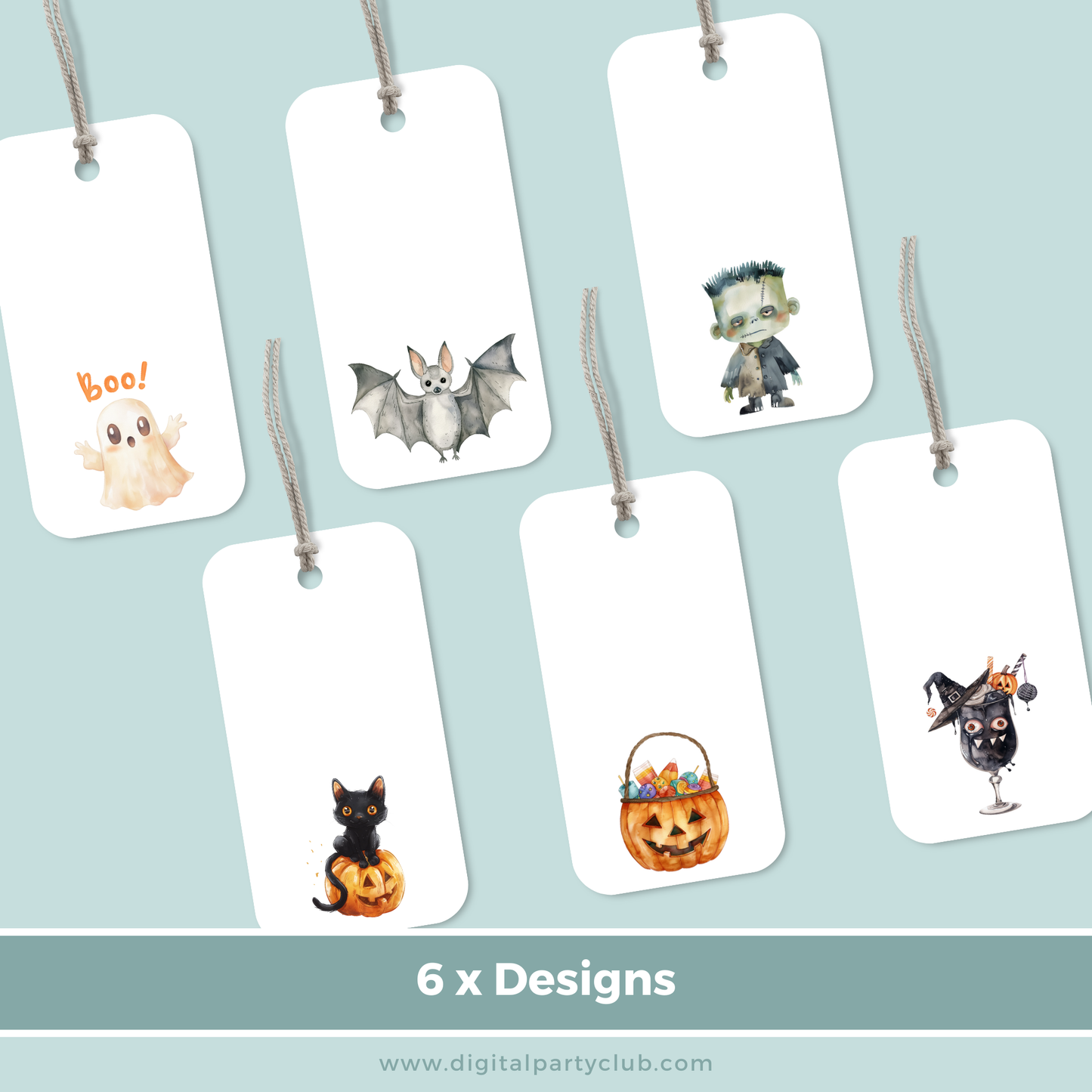 Printable Birthday Gift Tag Bundle - Halloween