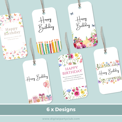 Printable Birthday Gift Tag Bundle - Selection of Best Sellers