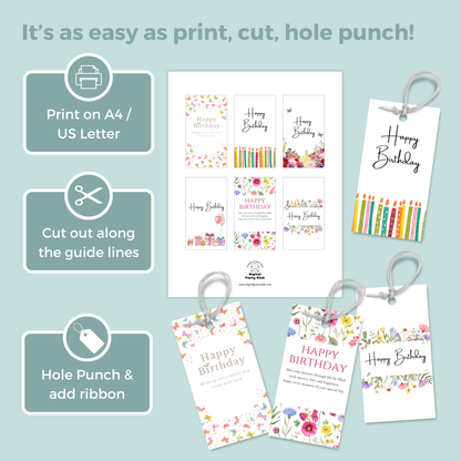 Printable Birthday Gift Tag Bundle - Selection of Best Sellers