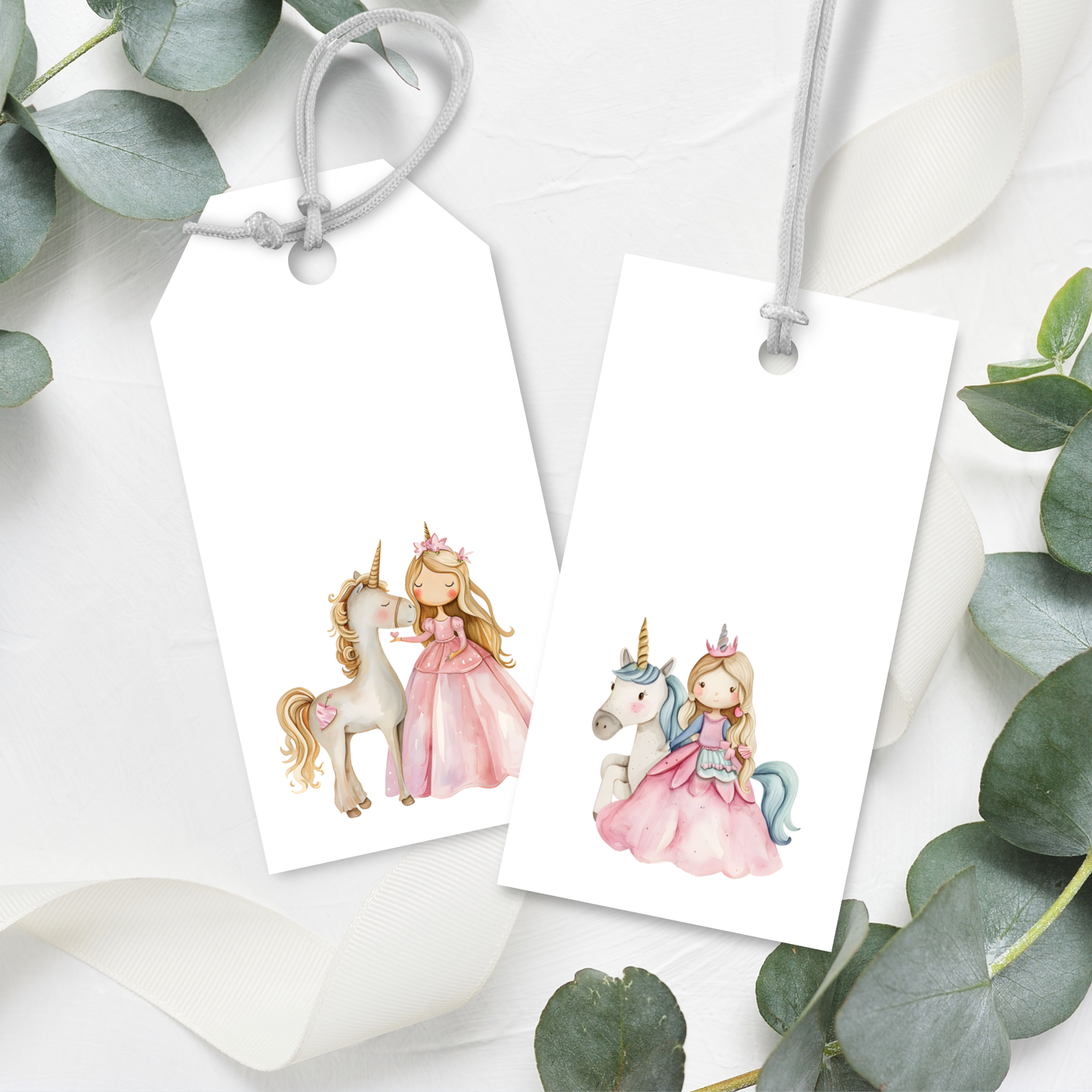 Printable Birthday Gift Tag Bundle - Princess Unicorn