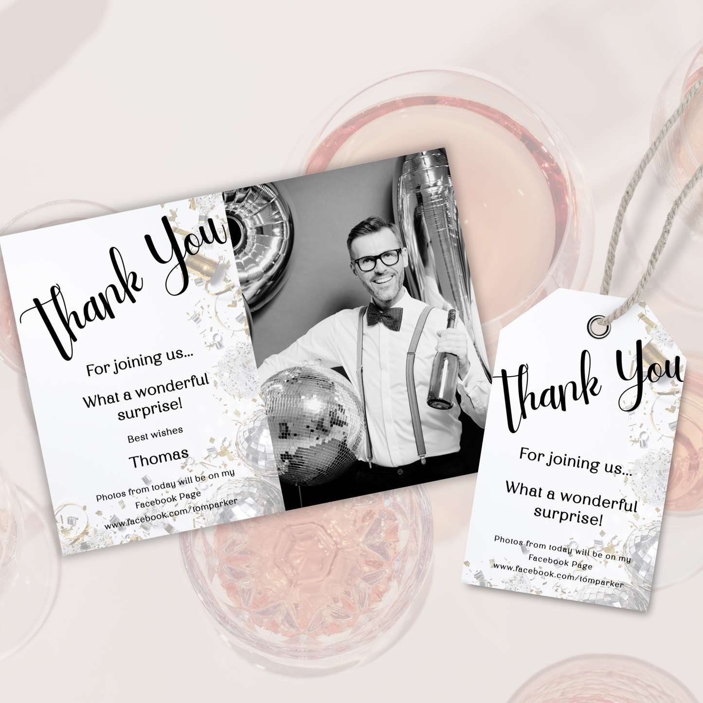 Editable Thank You Card - Surprise