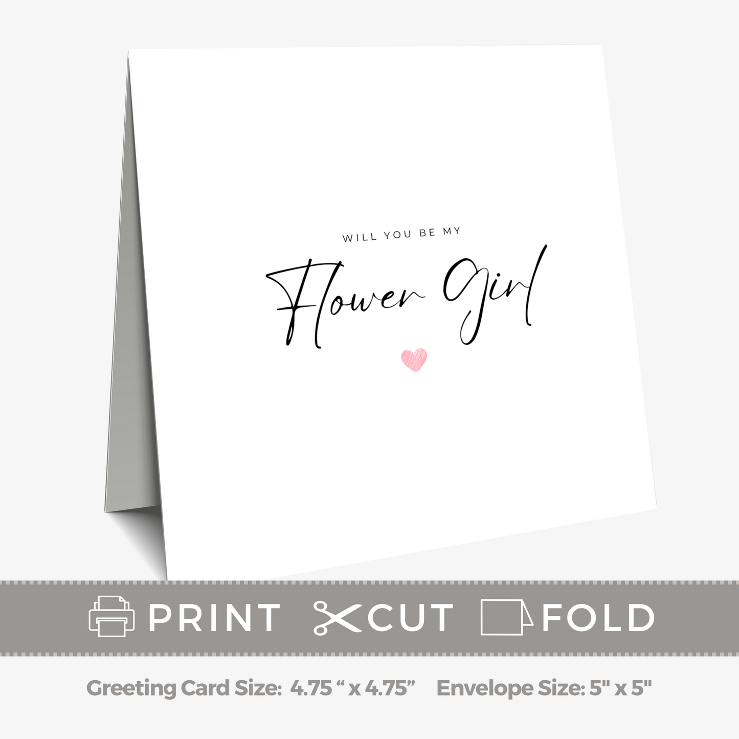 Printable Wedding Card - Will You Be My Flower Girl