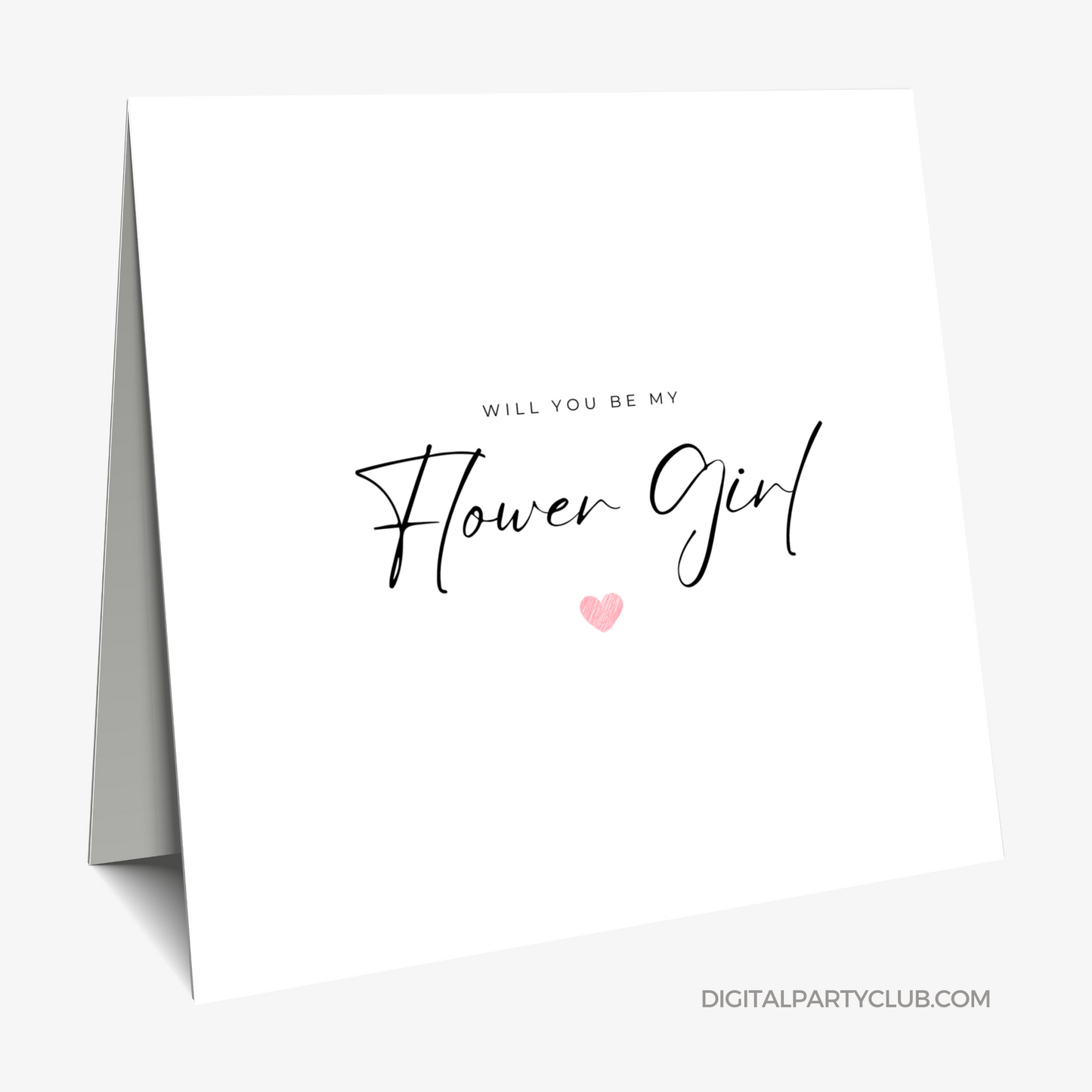 Printable Wedding Card - Will You Be My Flower Girl