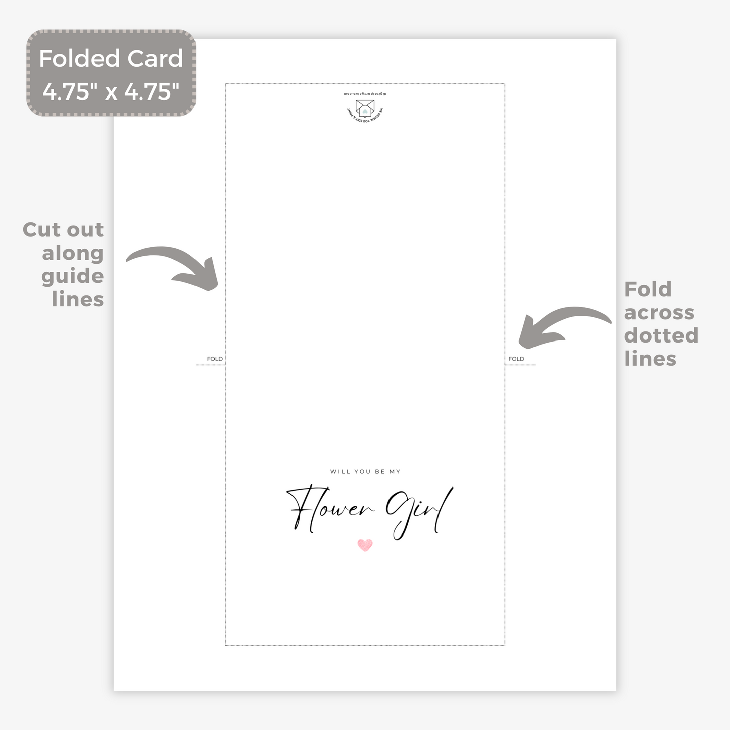 Printable Wedding Card - Will You Be My Flower Girl